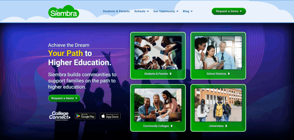 Homepage screenshot of siembramobileinc.com