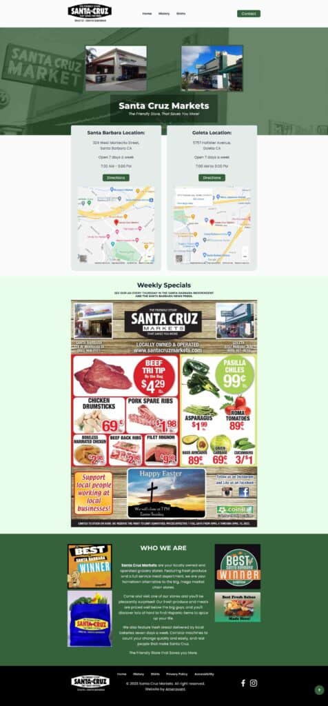 Santa Cruz Markets Ameravant Web Design